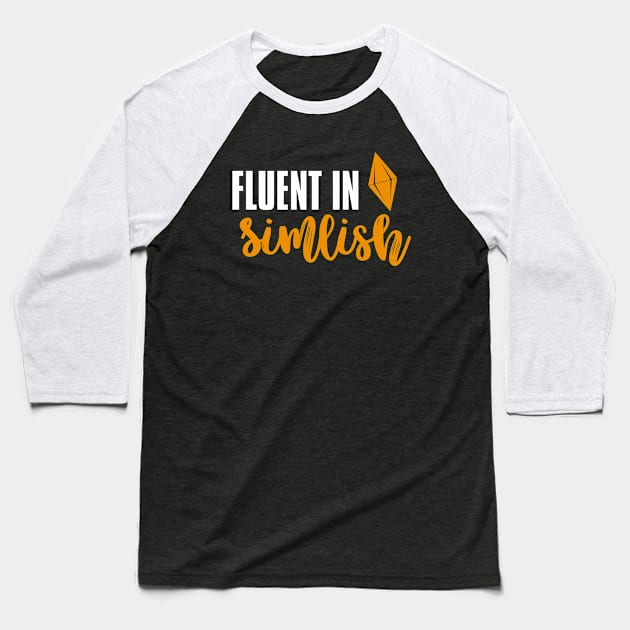 Fluent In Simlish Baseball T-Shirt by S3_Illustration